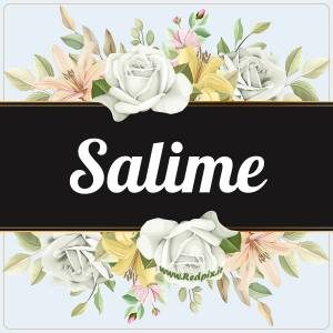 سلیمه به انگلیسی طرح گل سفید salime