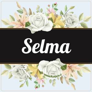 سلما به انگلیسی طرح گل سفید selma