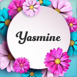 یاسمین به انگلیسی طرح گل های صورتی