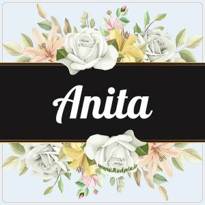 آنیتا به انگلیسی طرح گل سفید anita